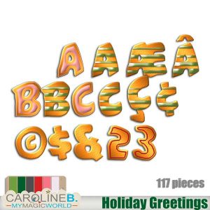 Holiday Greetings Alphabet