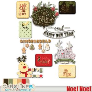Noël Noël WordArts Set