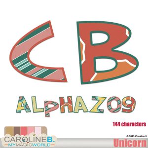 Unicorn Alphabet Set