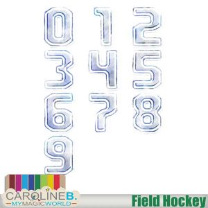Field Hockey Painted Numbers Set