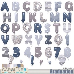 Graduation Alphabet Set