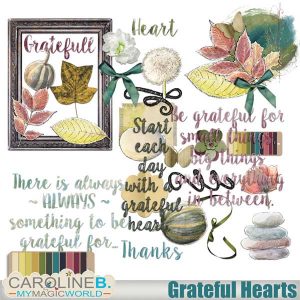 Grateful Hearts Embellishments