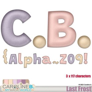 Last Frost Alphabet set