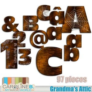 Grandma's Attic Alphabet Set