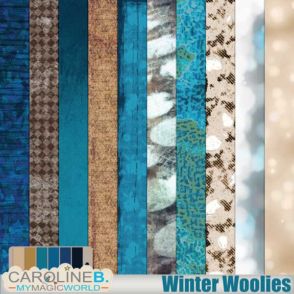 Winter Woolies Papers 02 Grunge - Image 2