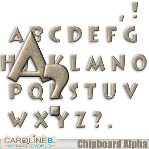 Chipboard Alphabet Set