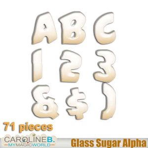 Glass Sugar Alphabet Set