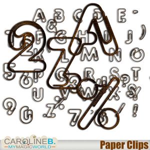 Paper Clips Alphabet Set