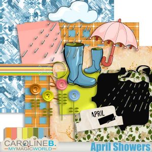 April Showers Scrapbooking Kit
