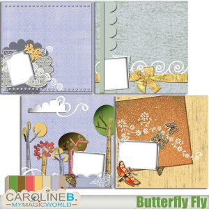 Butterfly Fly 12x12 QuickPages [4QP]