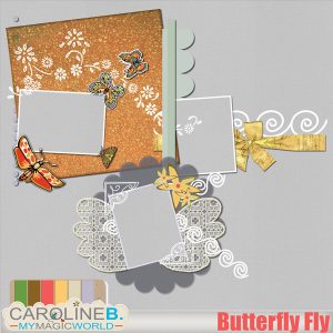 Butterfly Fly Clusters Set