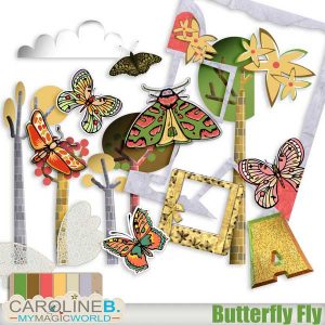 Butterfly Fly Element Set