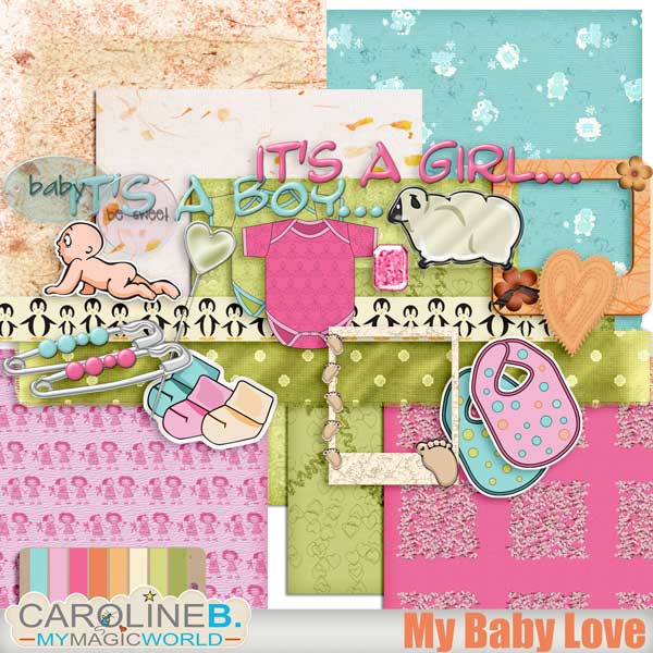 My Baby Love Digital Scrapbooking kit