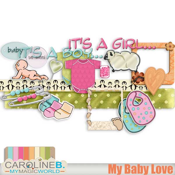 My Baby Love Digital Scrapbooking kit - Image 2