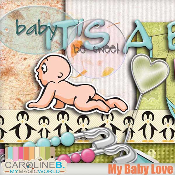 My Baby Love Digital Scrapbooking kit - Image 5