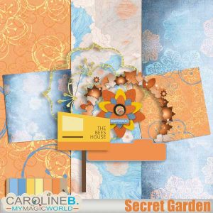 Secret Garden Digital Scrapbooking kit