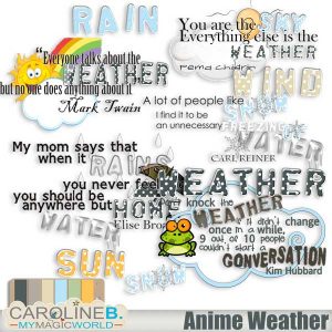 Anime Weather WordArts