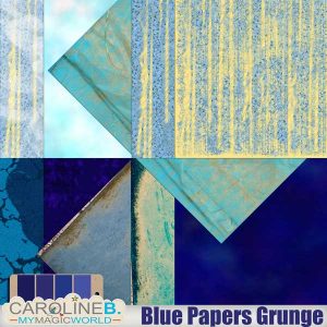 Blue Papers Grunge
