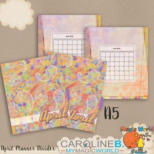 April / Avril A5 Planner Divider