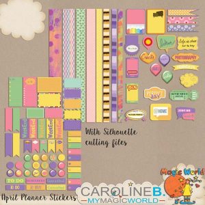 April Planner 80+ Stickers A4 Sheets