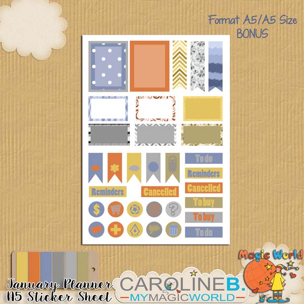January Planner Stickers Bonus