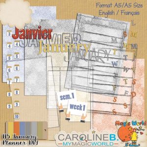 January A5 Planner Do-It-Yourself