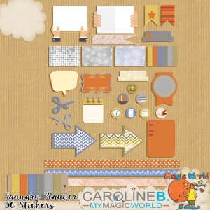 January Planner 31 PNG Stickers