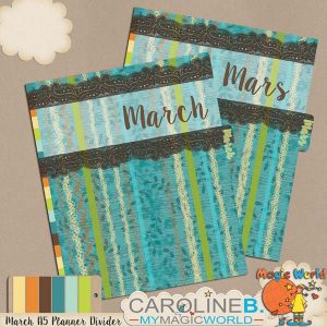 March A5 Planner Divider