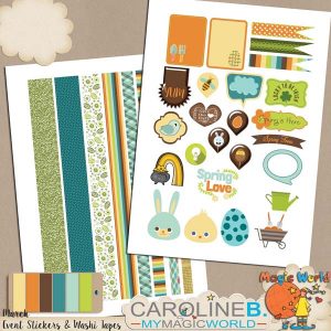 March Planner Stickers A4 Sheet 03