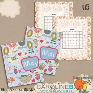 May / Mai A5 Planner Divider